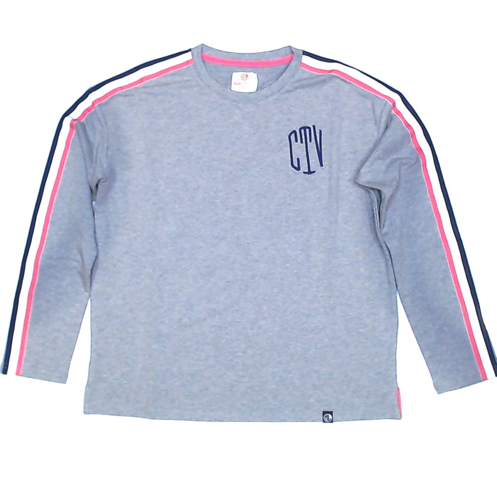 BLOOPER CLOTHING: Monogrammed Striped Sleeve Shirt