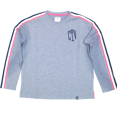 BLOOPER CLOTHING: Monogrammed Striped Sleeve Shirt