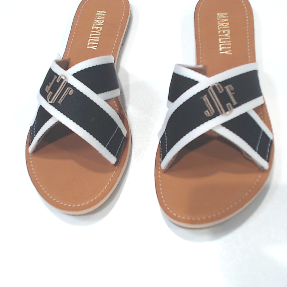 BLOOPER SHOES: Monogrammed Criss Cross Sandal