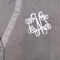 BLOOPER CLOTHING: Monogrammed Henley