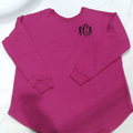 BLOOPER CLOTHING: Monogrammed Open Back Sweatshirt