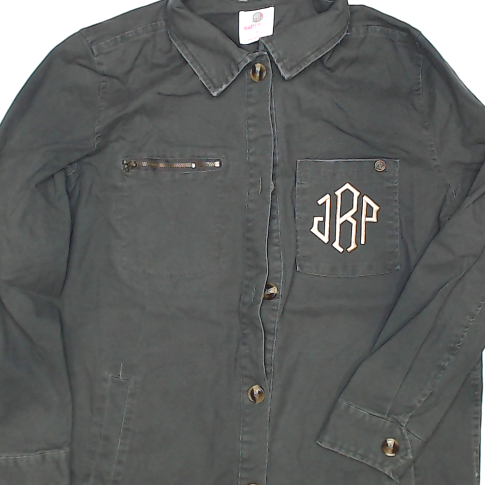 BLOOPER CLOTHING: Monogrammed Shirt Jacket