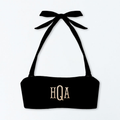 BLOOPER SWIM: Monogrammed Bandeau Top
