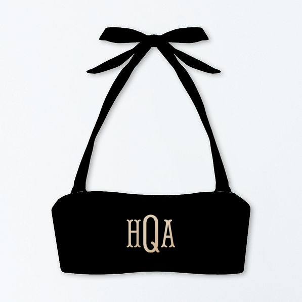 BLOOPER SWIM: Monogrammed Bandeau Top