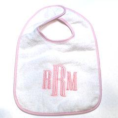 BLOOPER KIDS: Monogrammed Outline Baby Bib