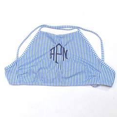 BLOOPER SWIM: Monogrammed High Neck Bikini Top