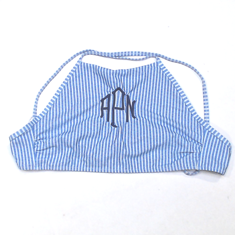 BLOOPER SWIM: Monogrammed High Neck Bikini Top