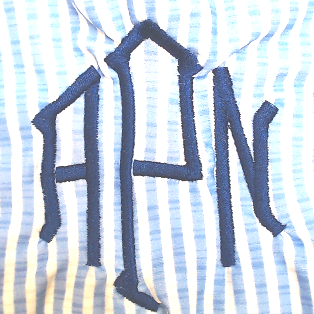 BLOOPER SWIM: Monogrammed High Neck Bikini Top