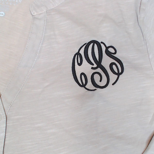BLOOPER CLOTHING: Monogrammed Henley