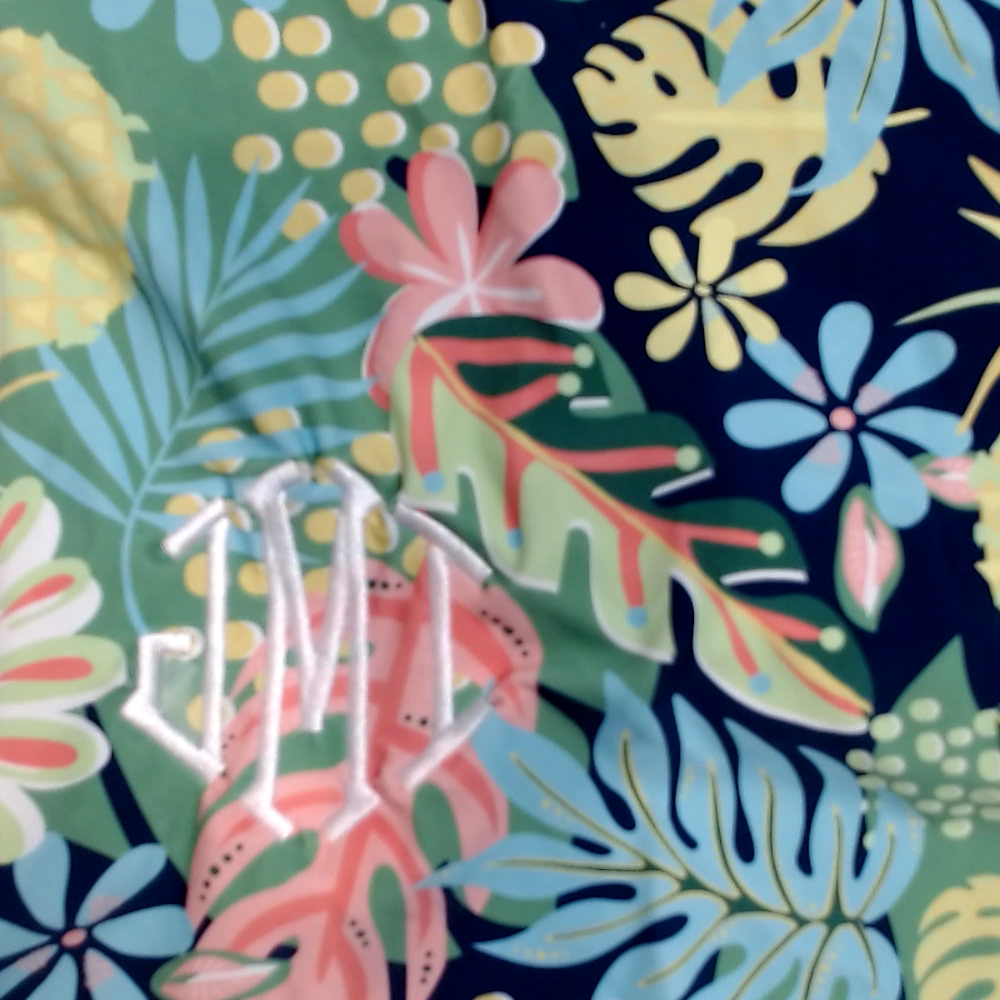 BLOOPER SWIM: Monogrammed Ruched Tankini