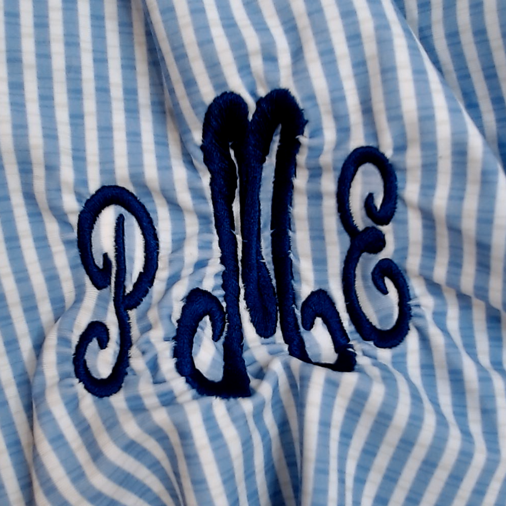BLOOPER SWIM: Monogrammed Ruched Tankini