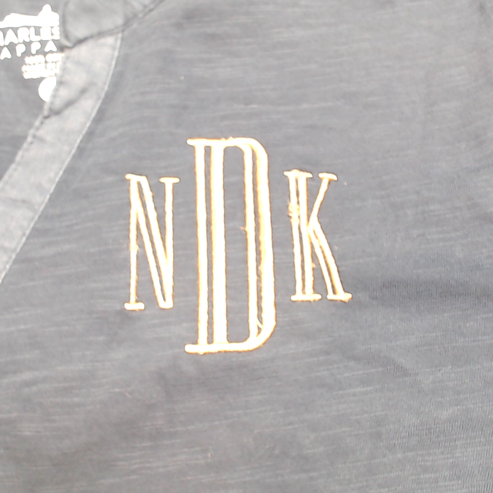 BLOOPER CLOTHING: Monogrammed Henley