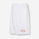 Alpha Gamma Delta Towel Wrap | White