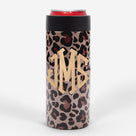 Monogrammed Slim Can Koolie | Leopard Print