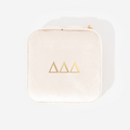 Delta Delta Delta Velvet Travel Jewelry Case | Ivory