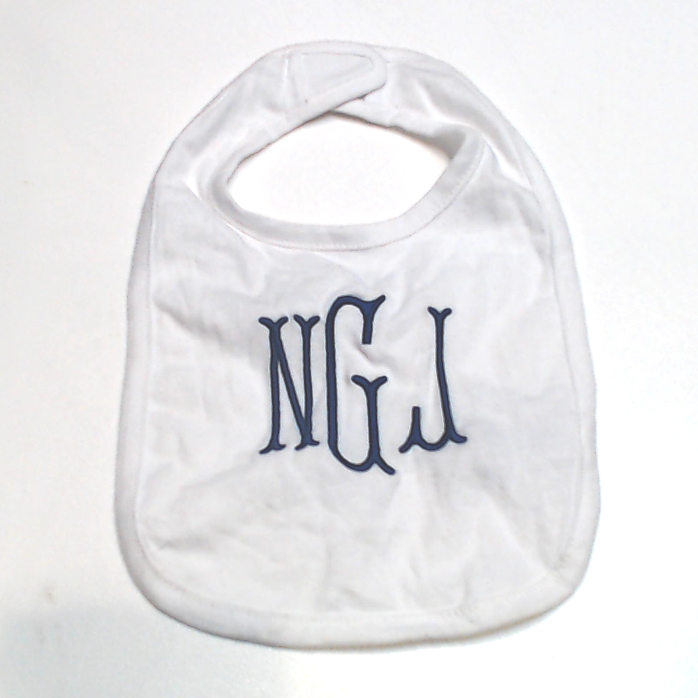 BLOOPER KIDS: Monogrammed Baby Bib