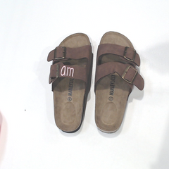 BLOOPER SHOES: Monogrammed Double Strap Sandals