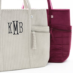duo pocket tote bag up close