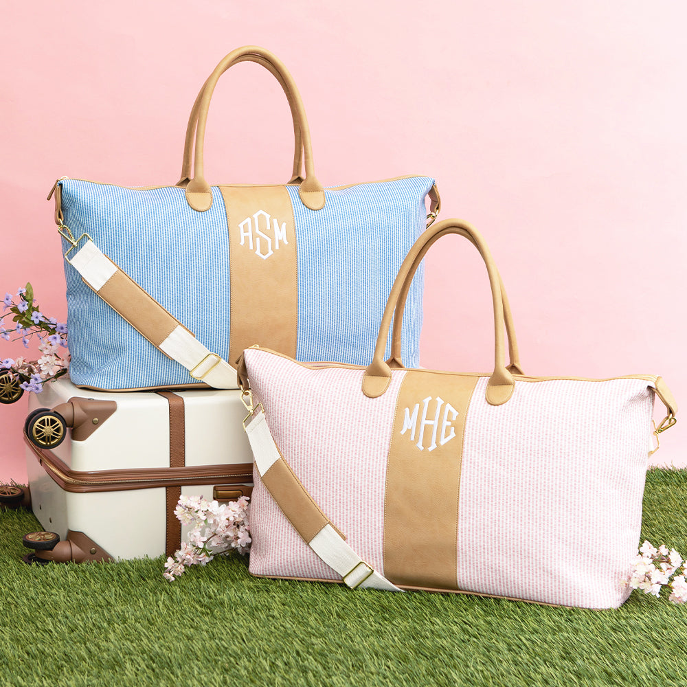 duo seersucker weekender