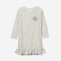 monogrammed girls nightgown in snow leopard