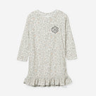 Monogrammed Girls Nightgown | Snow Leopard