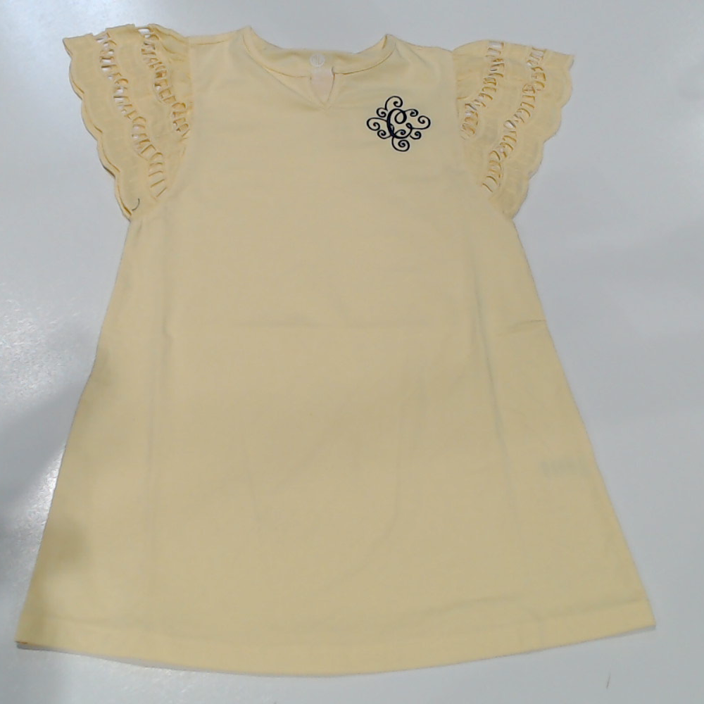 BLOOPER KIDS: Monogrammed Girls Flutter Sleeve Dress