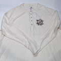 BLOOPER CLOTHING: Monogrammed Waffle Henley Tunic