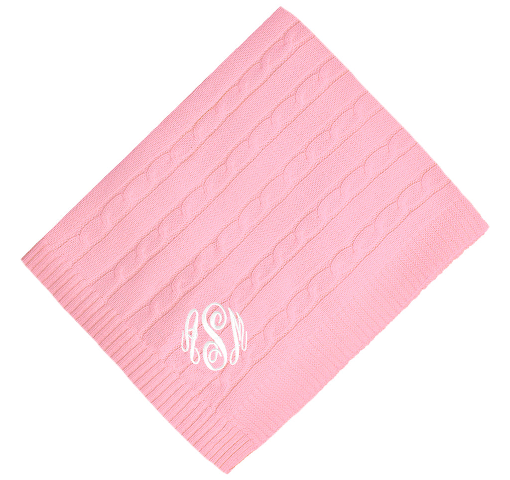 pink personalized baby blanket