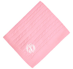 pink personalized baby blanket