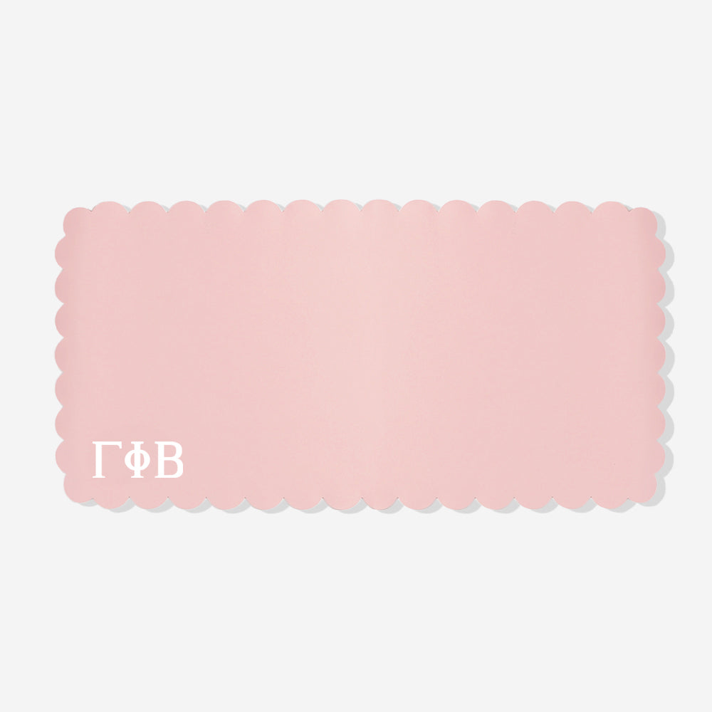 Gamma Phi Beta Desk Mat in Blush | Faux Leather Sorority Desk Accessory