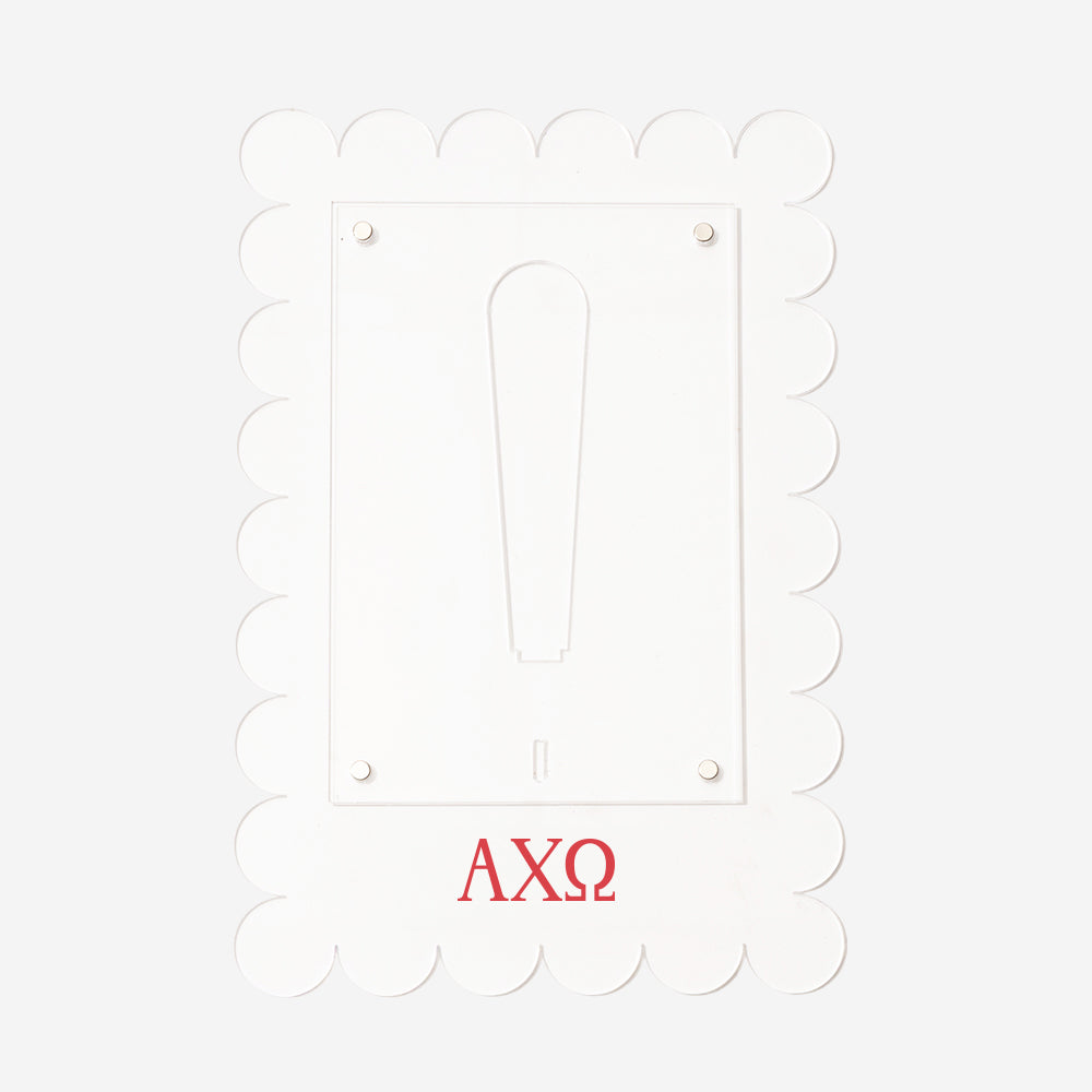 alpha chi omega scalloped picture frame
