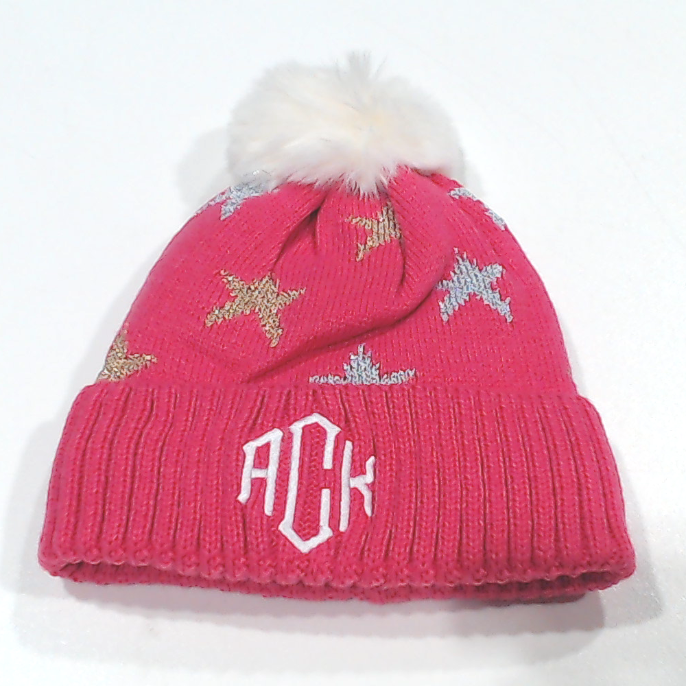 BLOOPER KIDS: Monogrammed Pom Pom Beanie
