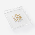 Personalized Scallop Acrylic Valet Tray | Clear