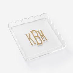 Monogrammed Scallop Acrylic Valet Tray 2026