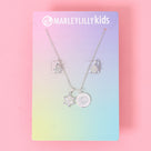 Monogrammed Girls Snowflake Jewelry Set | Clip-On Earrings