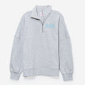 Delta Delta Delta Oversized Quarterzip | Heathered Gray