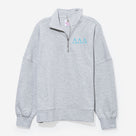 Delta Delta Delta Oversized Quarterzip | Heathered Gray