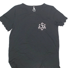 BLOOPER CLOTHING: Monogrammed Scalloped Top