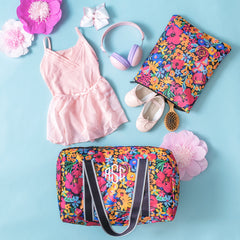 flower fields kids personalized activity bag