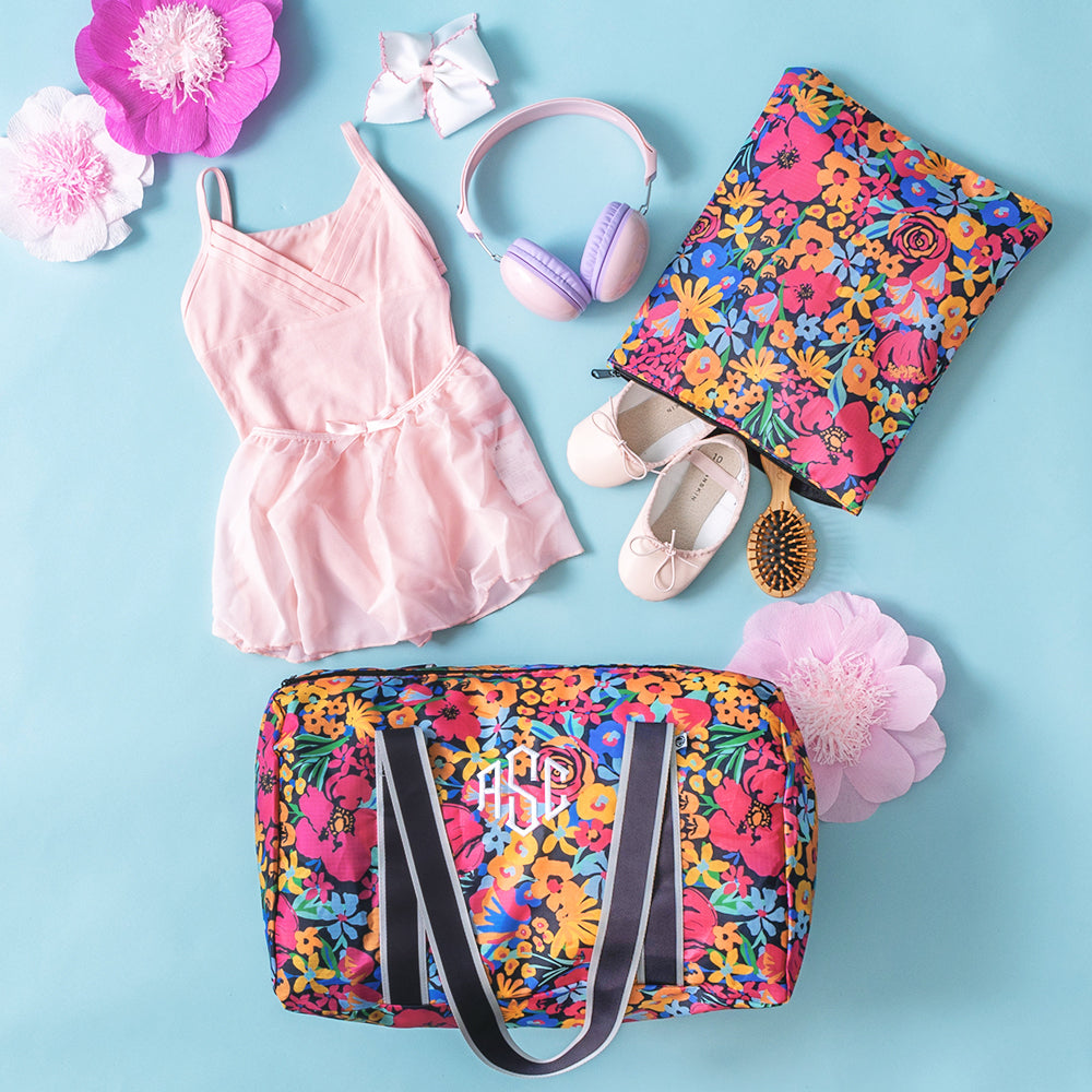 flower fields kids personalized activity bag