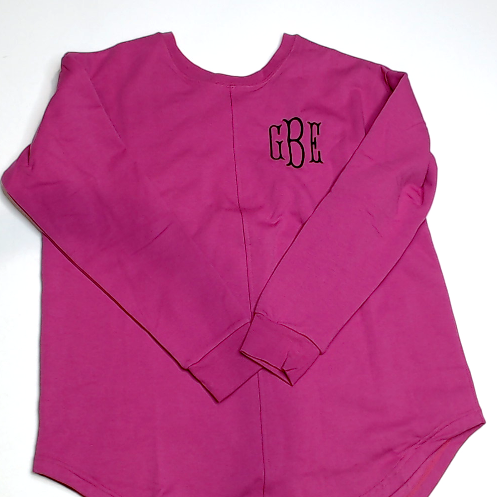 BLOOPER CLOTHING: Monogrammed Open Back Sweatshirt