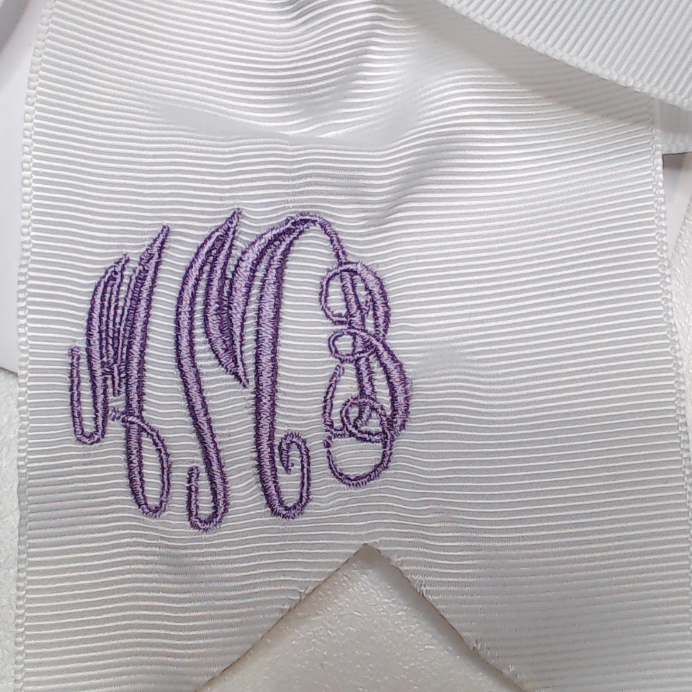 BLOOPER KIDS: Monogrammed Girls Hair Bow