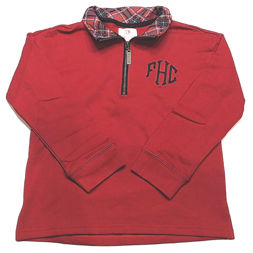 BLOOPER KIDS: Monogrammed Kids Quarter Zip Sweatshirt