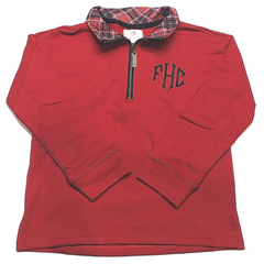 BLOOPER KIDS: Monogrammed Kids Quarter Zip Sweatshirt