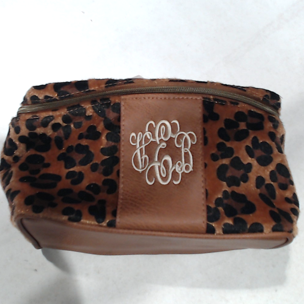 BLOOPER ACCESSORY: Monogrammed Leopard Train Case