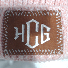 BLOOPER KIDS: Monogrammed Kids Pom Pom Beanie