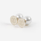 Monogrammed Stud Earring Set | Gold Tone