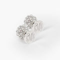 monogrammed stud earring set in silver