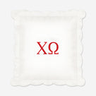 Chi Omega Pillow Sham | White