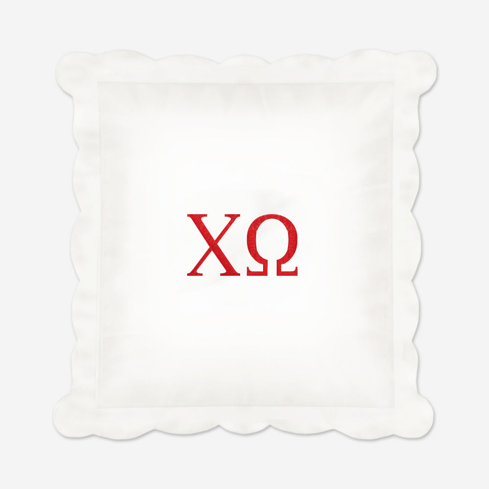 Chi Omega Pillow Sham | Monogrammed Sorority Home Décor
